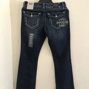 Rhinestone vintage new with tags Harley Davidson jeans.